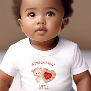 Camiseta Pequenos Namorados Doces Nome do Urso Bebê
