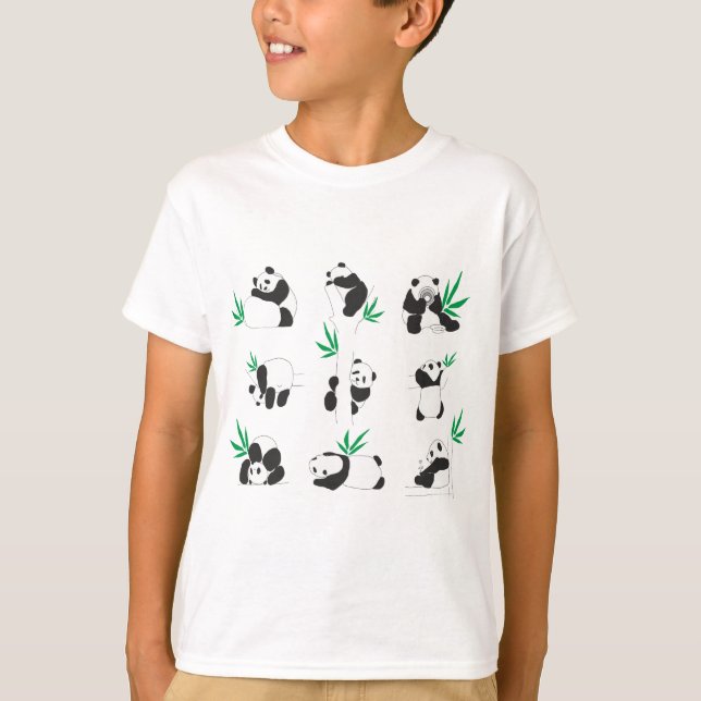 Camiseta Pequenos pandas bonitos (Frente)