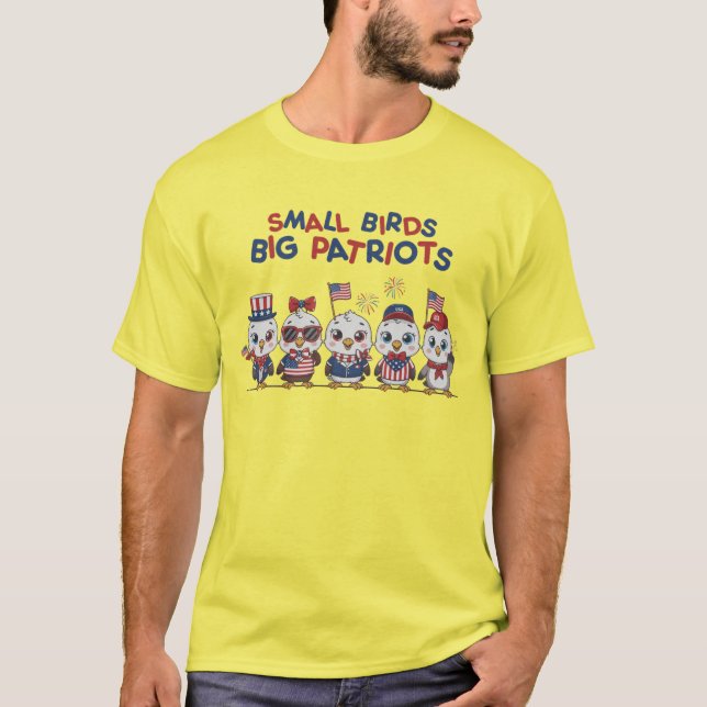 Camiseta Pequenos Pássaros Grandes Patriotas (Frente)