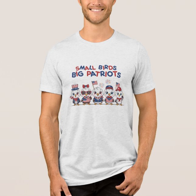 Camiseta Pequenos Pássaros Grandes Patriotas (Frente)