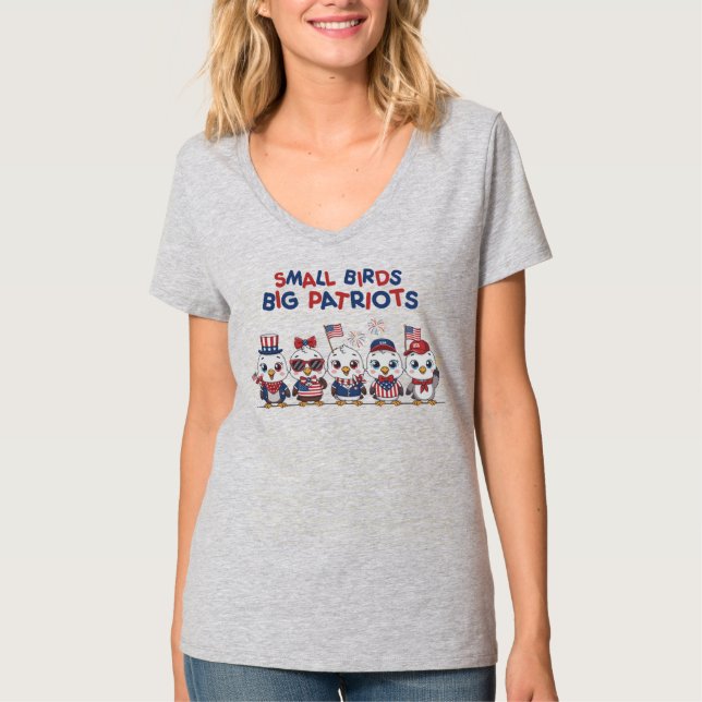 Camiseta Pequenos Pássaros Grandes Patriotas (Frente)