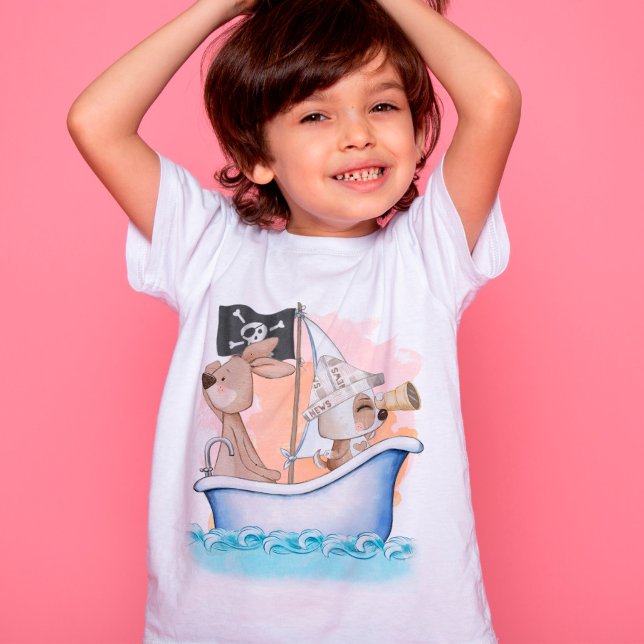 Camiseta Pequenos piratas bonitos (Criador carregado)