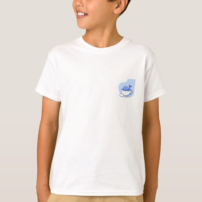 Camiseta Pequenos Salpicos de Baleia em Xícara de Chá (Frente)