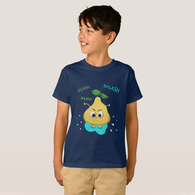Camiseta Pera amarela engraçada (Frente Completa)