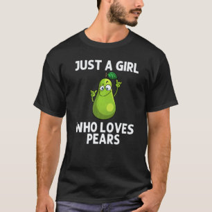 Camiseta Pera Legal Para Meninas Crianças Peras Frutas Comi