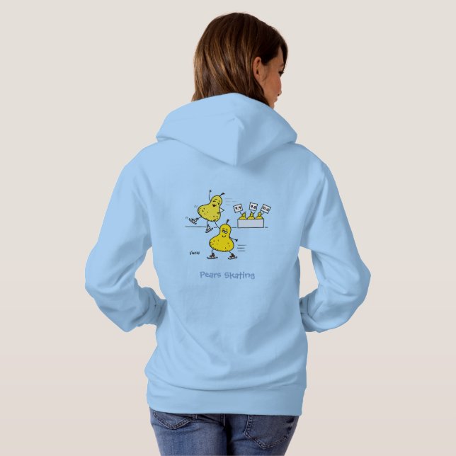 Camiseta Pera-Pera-Pera-Pico-Pato-Cartoon Mulher-Hoodie (Parte Traseira Completa)
