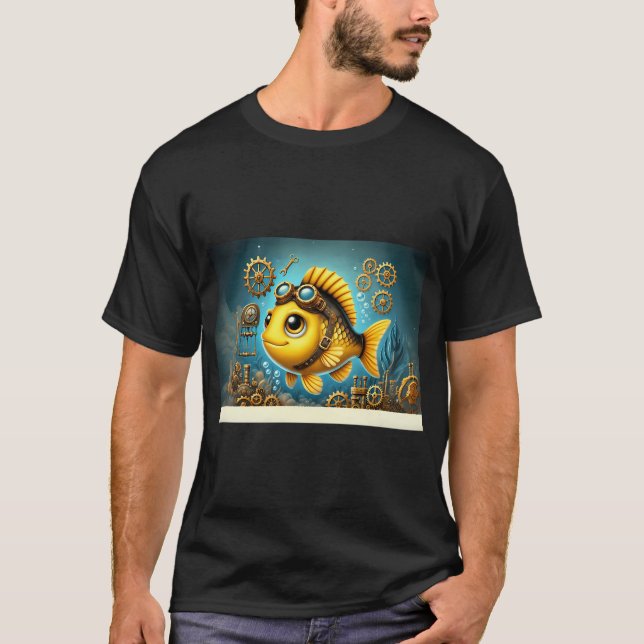 Camiseta Perca Amarela Steampunk (Frente)