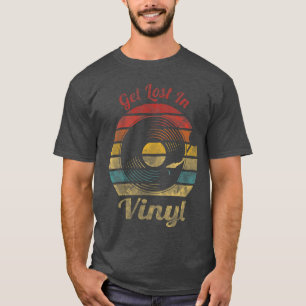 Camiseta Perca-se em Vinil Presente de Música Vintage Grava