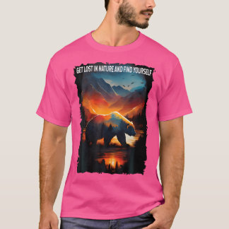 Camiseta Perca-Se Na Natureza E Encontra-Se A Caminhar O Ur