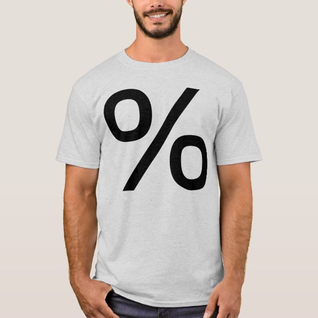 Camiseta Percentagem - Preto (Frente)