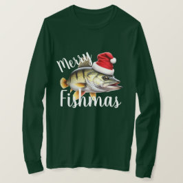 Camiseta Perch "Feliz Fishmas" Fingido Natal