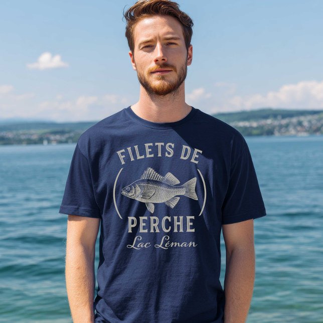 Camiseta Perch Fillets Filets de Perch Lake Geneva (Criador carregado)