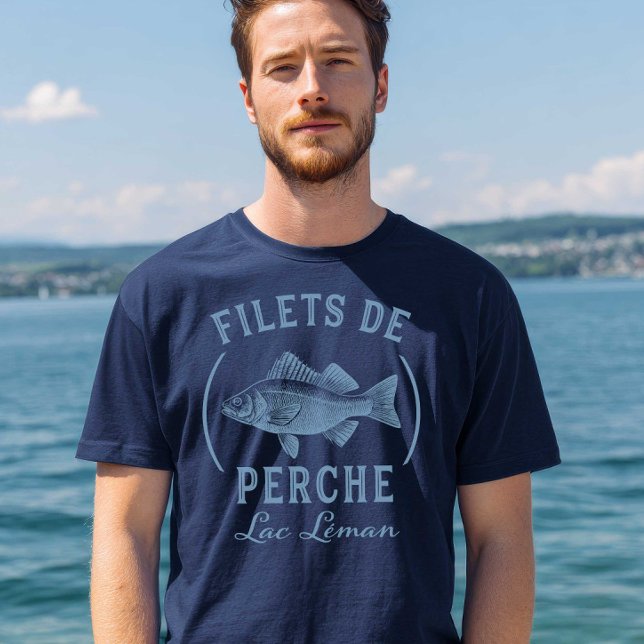 Camiseta Perch Fillets Filets de Perch Lake Geneva (Criador carregado)