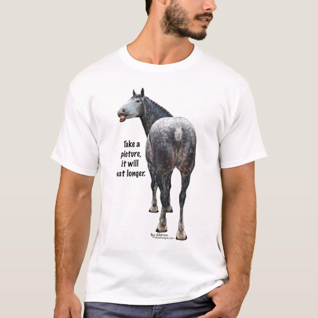 Camiseta Percheron toma uma imagem (Frente)