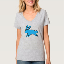 Camiseta Percorrendo Pequeno Coelhinho Azul