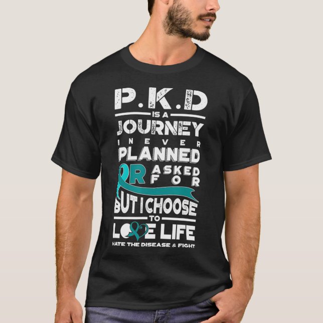 Camiseta Percurso de Sensibilização PKD P para a Doença Ren (Frente)