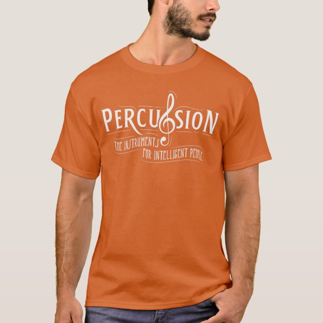 Camiseta Percussão Engraçada Presentes de Bateria Engraçado (Frente)