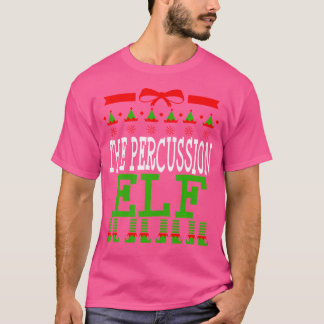 Camiseta Percussion Elf Engraçado Correspondência Marcha Cr