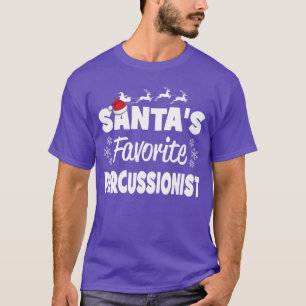 Camiseta Percussionista Favorito do Papai Noel Funny Natal