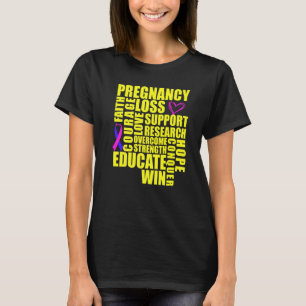 Camiseta Perda de criança Sensibilização Gravidez Ensino es