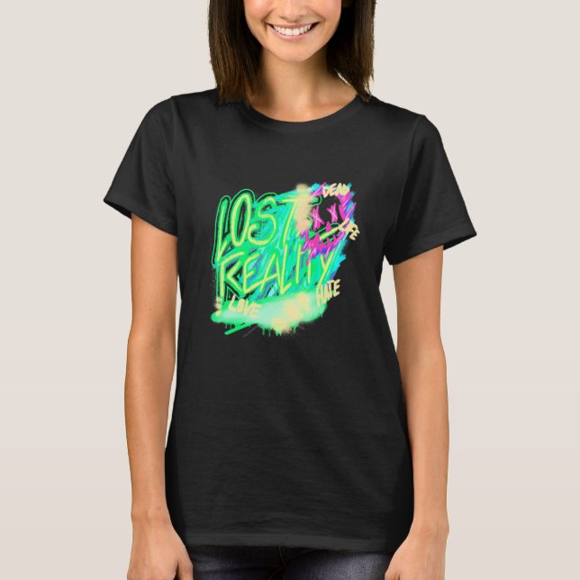 Camiseta Perda de realidade Rave EDM House Music Techno Fes (Frente)