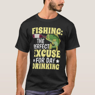 Camiseta Perdão de pesca para o bebendo do dia para o pesca