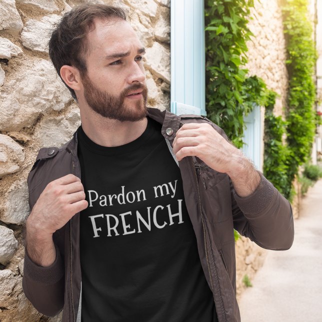Camiseta Perdão, minhas férias engraçadas francesas na Fran (Criador carregado)