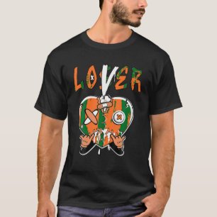 Camiseta Perdedor Lover Drip Laranja Coração Coração Branco