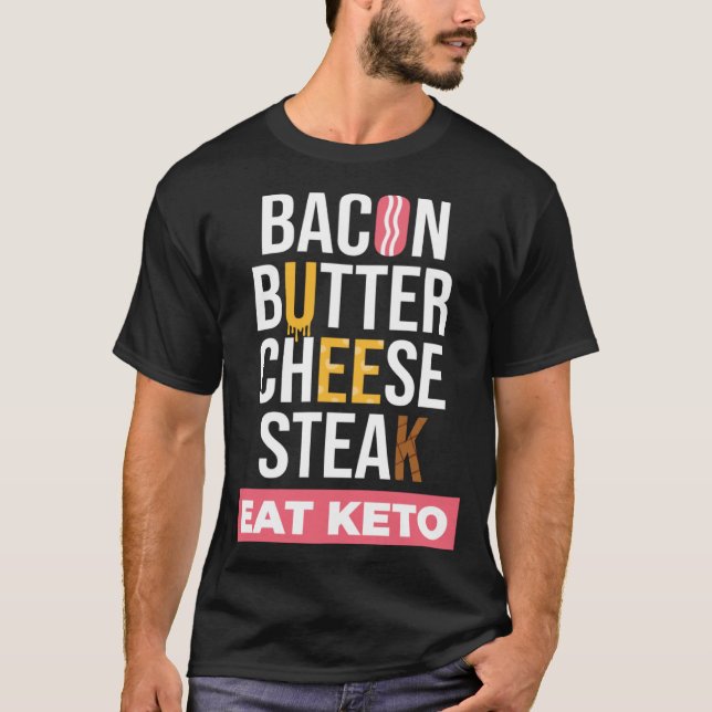 Camiseta Perder de Keto I Comida saudável Dieta Ketogênica (Frente)