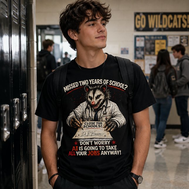 Camiseta Perdeu Dois Anos De Escola? (Criador carregado)