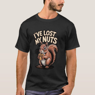 Camiseta Perdi Minhas Nozes Arte Engraçada de Esquilo