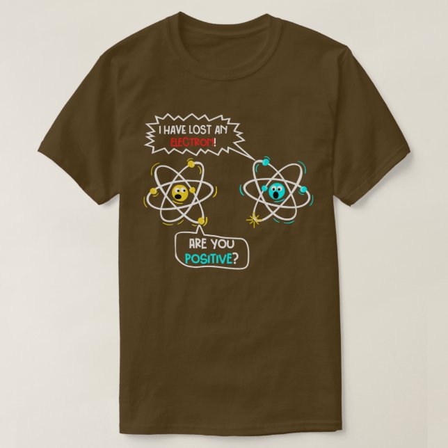 Camiseta Perdi um eletrão (Frente do Design)