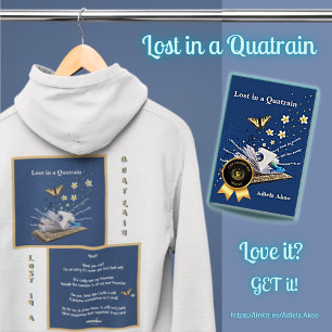 Camiseta Perdida em Quatrain por Adiela Akoo - Zip Cheio