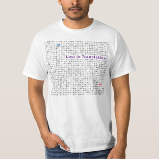 Camiseta Perdida na tradução