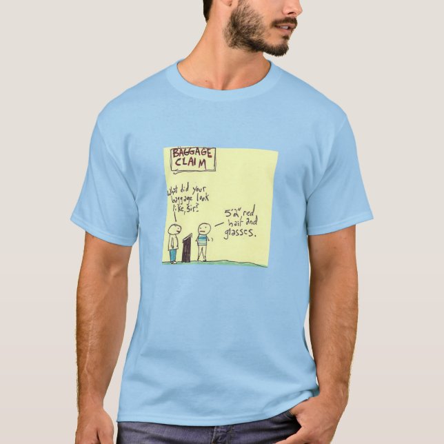 Camiseta Perdidas Risos de Bagagem: Onde está a minha vara (Frente)
