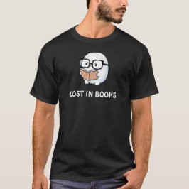 Camiseta Perdido nos Livros – Personagem Fofo e Felpudo