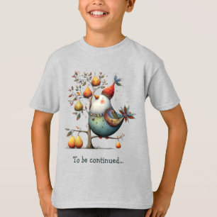 Camiseta Perdiz Humorística numa Árvore de Peras Caprichosa