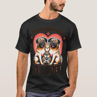Camiseta Perfeição de Par Pug - Ilustração Positivamente Ap