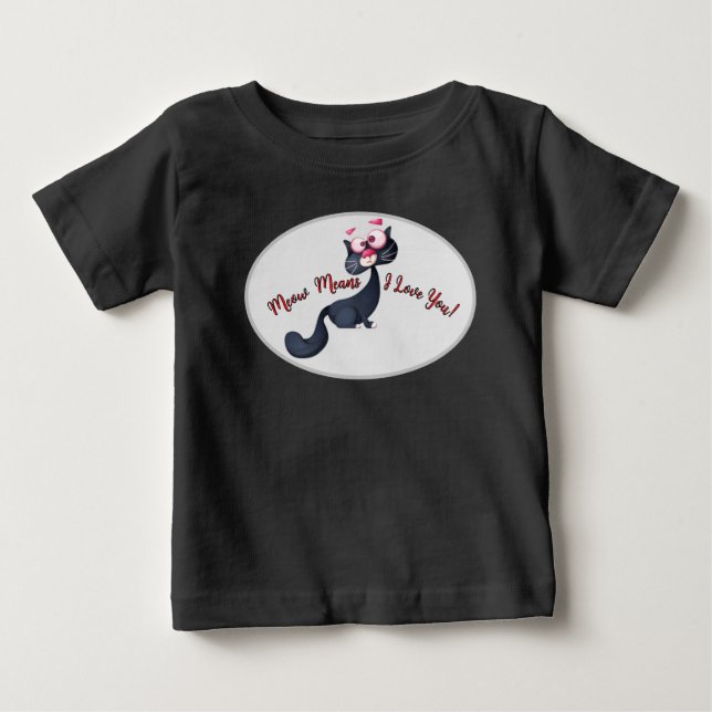 Camiseta Perfeitamente Fofo – Conjunto de Bebê Gato Cartoon (Frente)