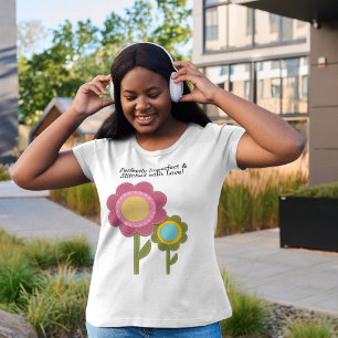 Camiseta Perfeitamente Imperfeito e Coscido com Amor Flor