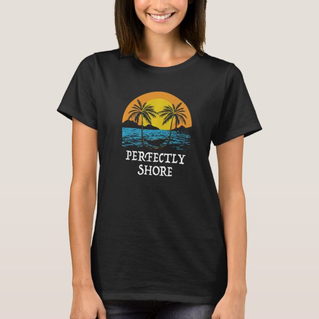 Camiseta "Perfeitamente Shore Summer Sayings Tropical" Bea (Frente)