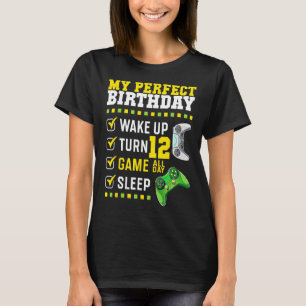 Camiseta Perfeito De Festa de aniversário 12 Para Jogador D