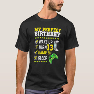Camiseta Perfeito De Festa de aniversário 13 Para Jogador D