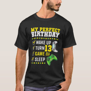 Camiseta Perfeito De Festa de aniversário 13 Para Jogador D