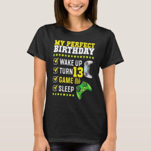 Camiseta Perfeito De Festa de aniversário 13 Para Jogador D