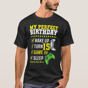 Camiseta Perfeito De Festa de aniversário 15 Para Jogador D