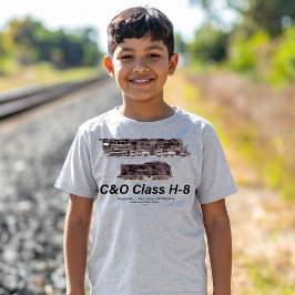 Camiseta Perfil da Locomotiva a Vapor C&O Classe H-8 Allegh