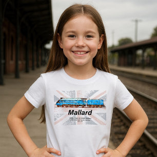 Camiseta Perfil da locomotiva LNER Classe A4 Mallard com ba