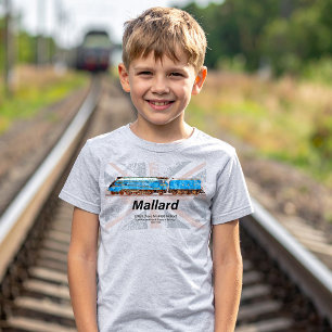 Camiseta Perfil da locomotiva LNER Classe A4 Mallard com ba
