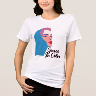Camiseta Perfil da Mulher Pop de Arte Elegante